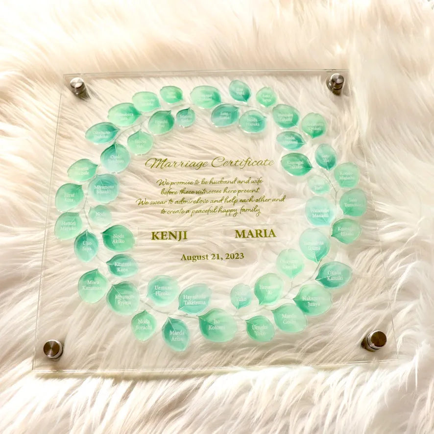 結婚証明書　参加型 ゲスト参加型結婚証明書】ウェディングバルーン ビギニングライドオン