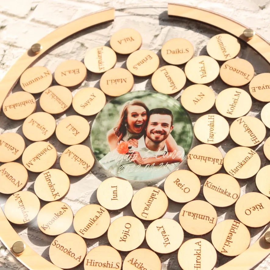 [Free guest name engraving] Drop wedding certificate. Create with your favorite illustration.