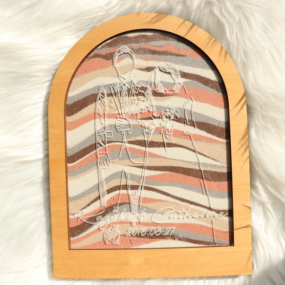 サンドセレモニー結婚証明書 ラインアート