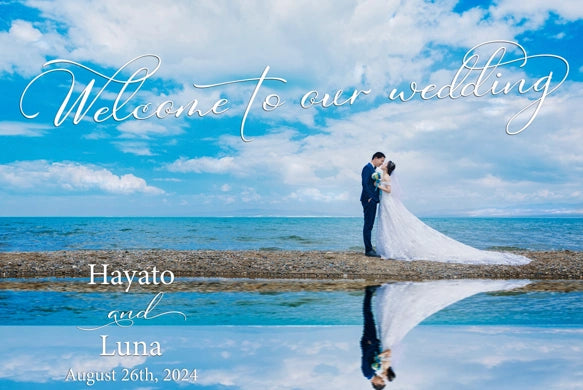 【購入前にデザインお見せします】フォトウェルカムボード