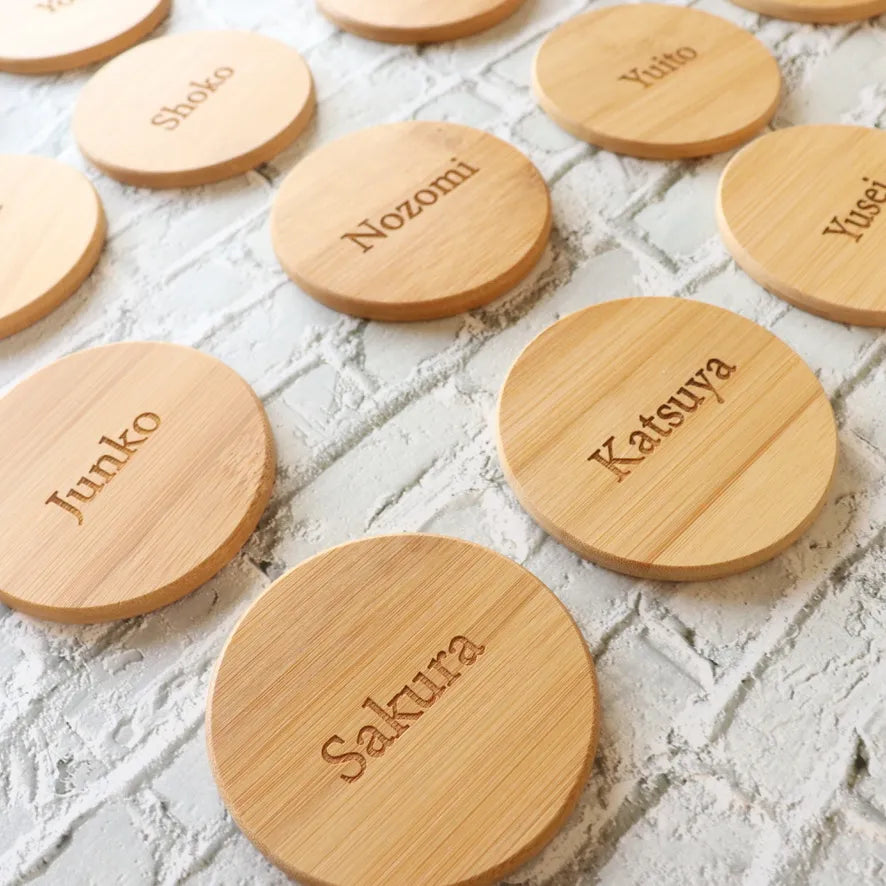 【席札】竹製コースター