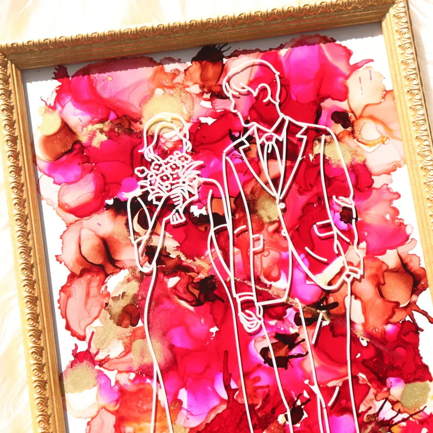 【ゲストと作る結婚証明書】アルコールインクアート