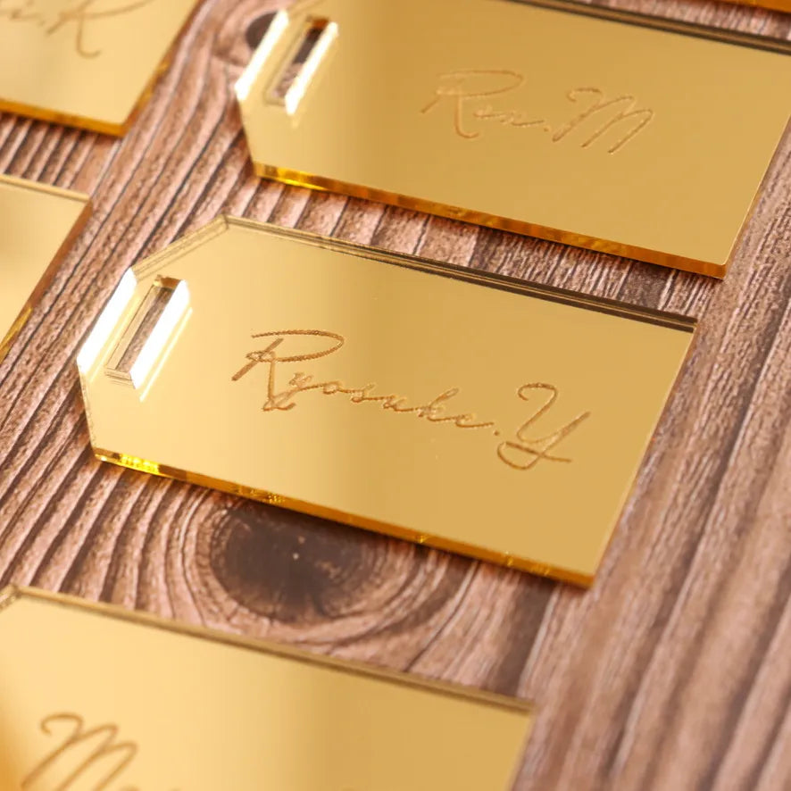 席札タグ(紐付き)　ゴールド　ローズゴールド