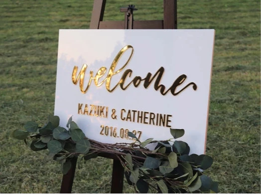 【立体型ウェルカムボード】ミラーゴールド