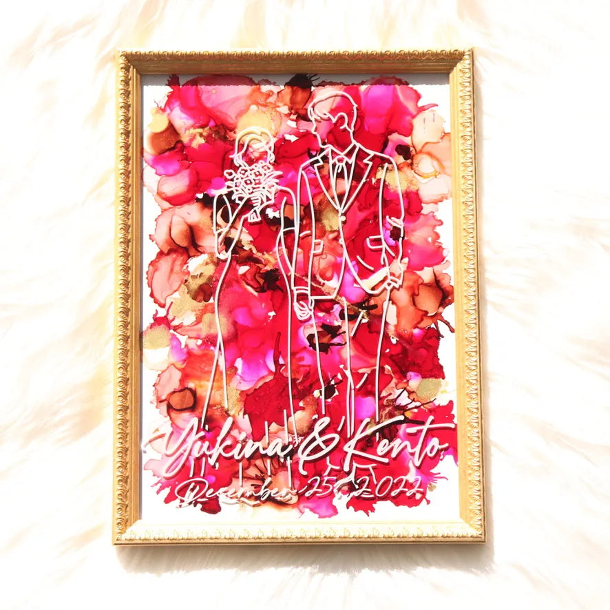 【ゲストと作る結婚証明書】アルコールインクアート