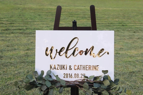 【立体型ウェルカムボード】ミラーゴールド