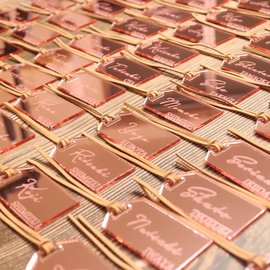 席札タグ(紐付き)　ゴールド　ローズゴールド