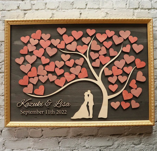 【結婚証明書】樹の下　ハート型