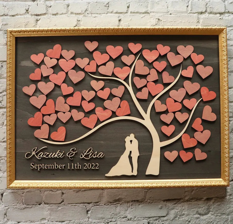 【結婚証明書】樹の下　ハート型