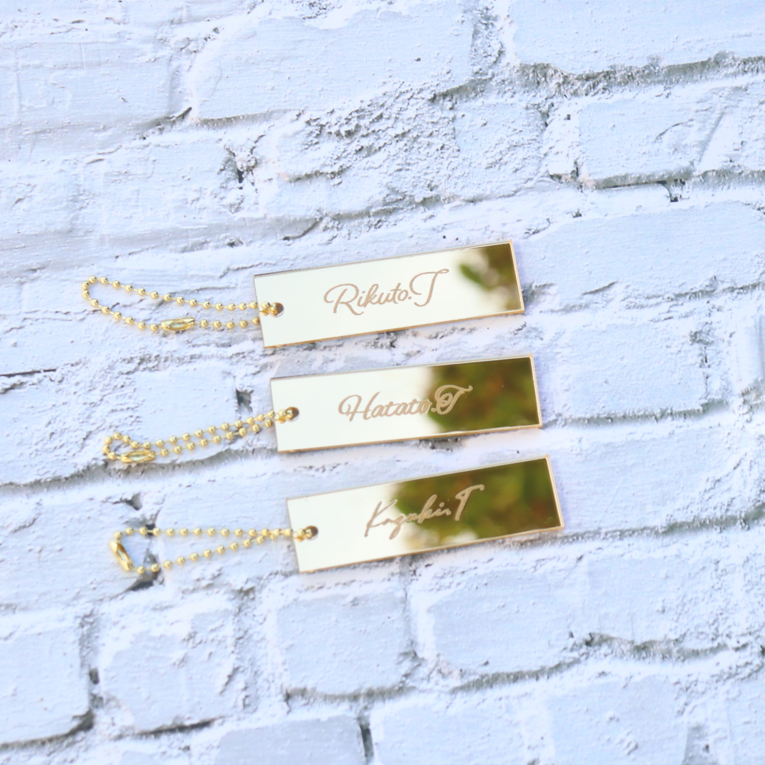 【ミラーキーホルダー】席札 ウェディング