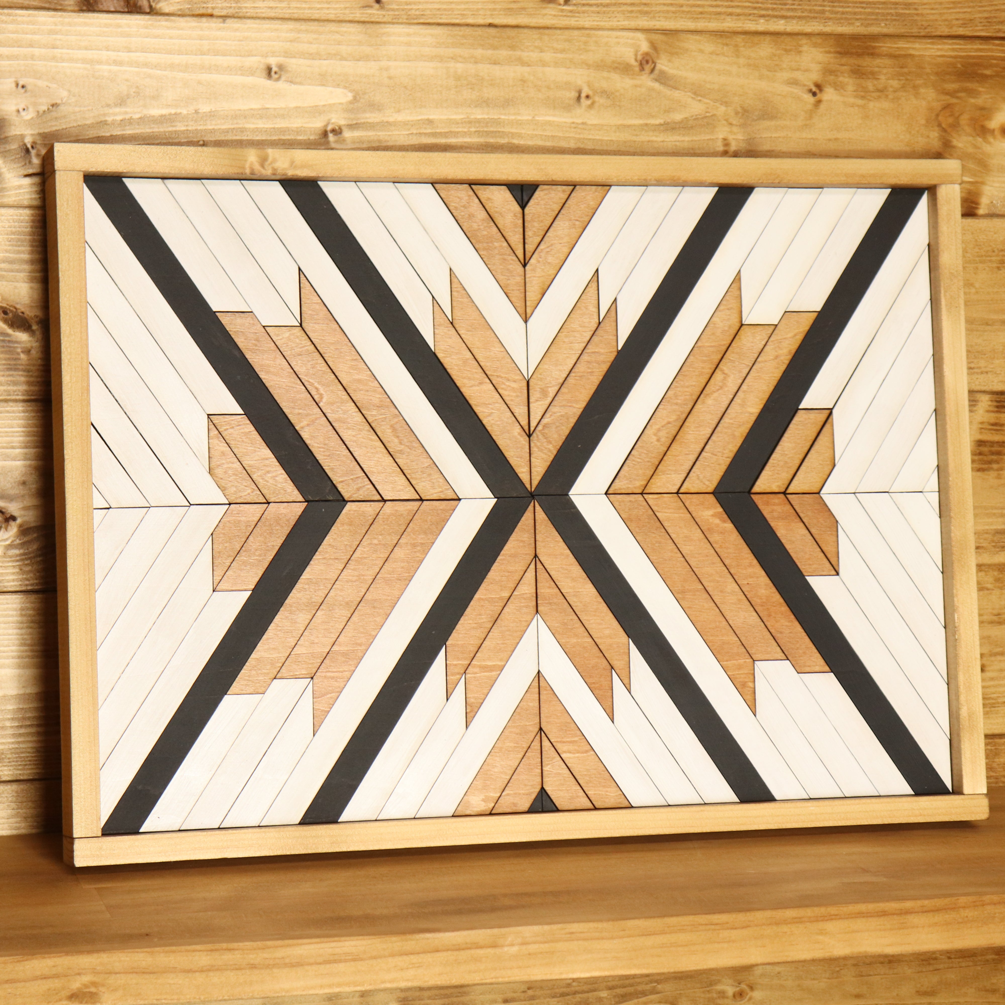 ジオメトリック　ウッドウォールアート