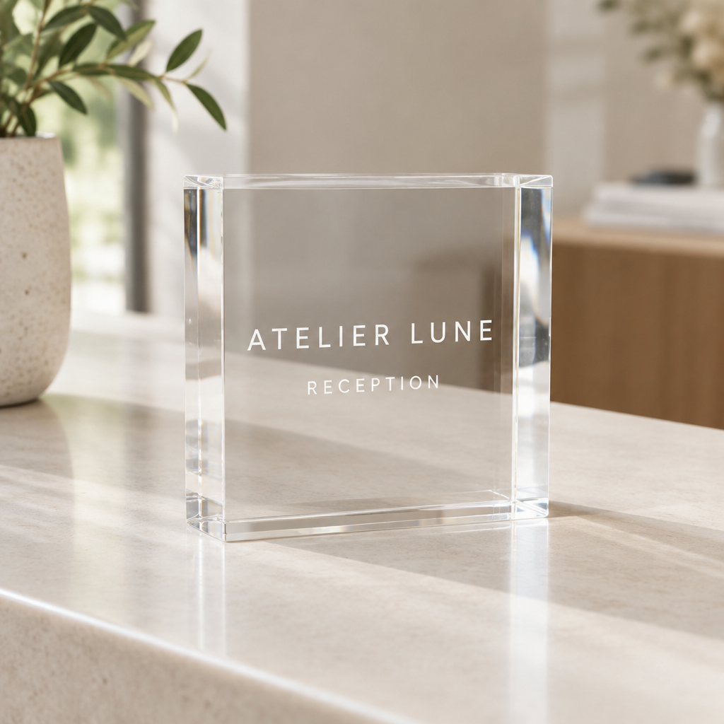 クリアアクリル COUNTER TABLE TOP サイン