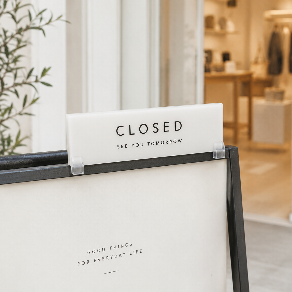 CLOSED プレートサイン